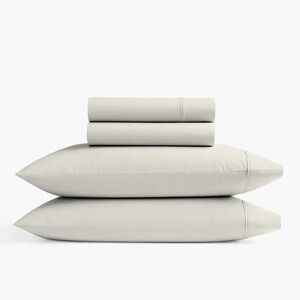 Color Sense 800TC Luxury Cotton-Blend Sheet Set - Queen - Ivory